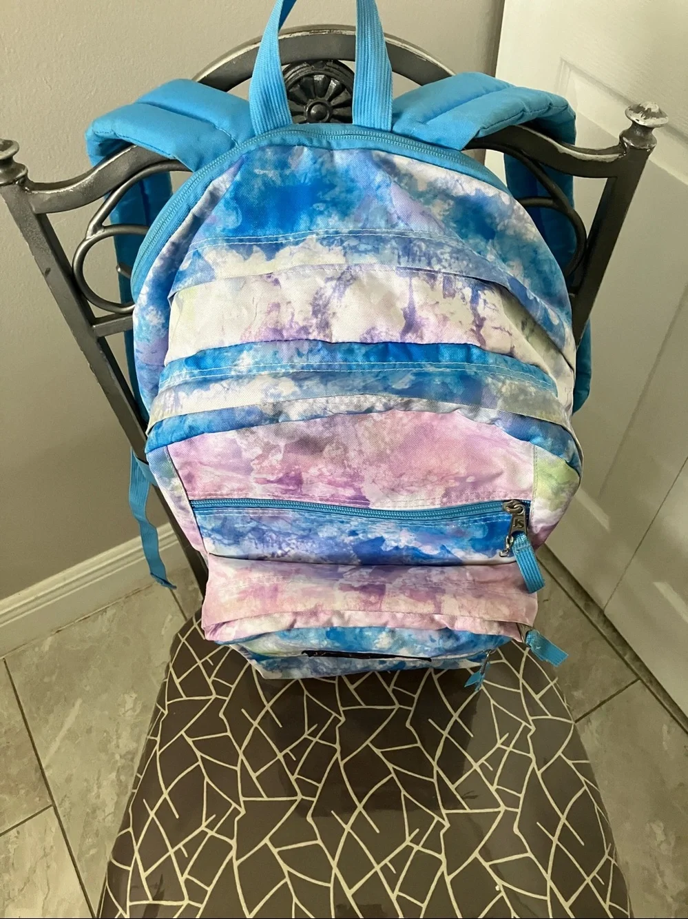 JanSport Big Student backpack in the Mystical Swirl tie-dye pattern